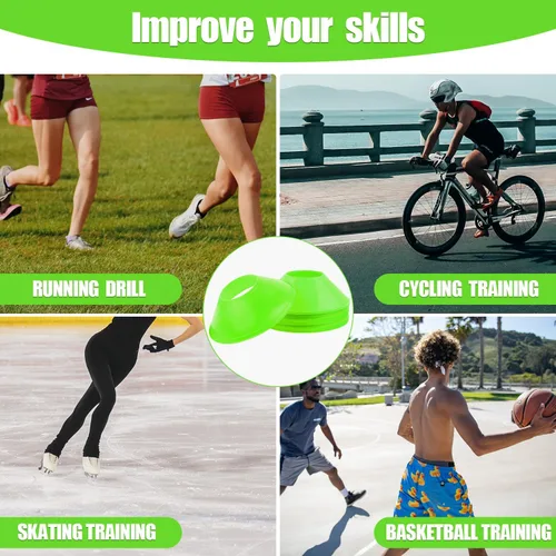 Miniatura 7 de 15 conos de fútbol para entrenamiento deportivo, mini conos de fútbol flexibles de agilidad deportivos, conos de entrenamiento para fútbol