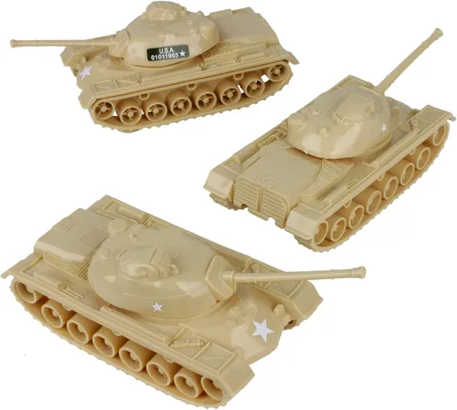 Miniatura 15 de TimMee - Tanques de juguete para hombres de plástico del ejército - Negro WW2 3pc - Hecho en Estados Unidos