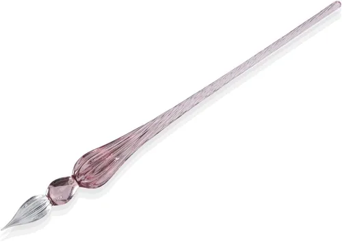 Miniatura 5 de molshine Pluma de vidrio hecha a mano con cristal para caligrafía. Pluma de cristal para firmar sumergida para artistas, mujeres, hombres