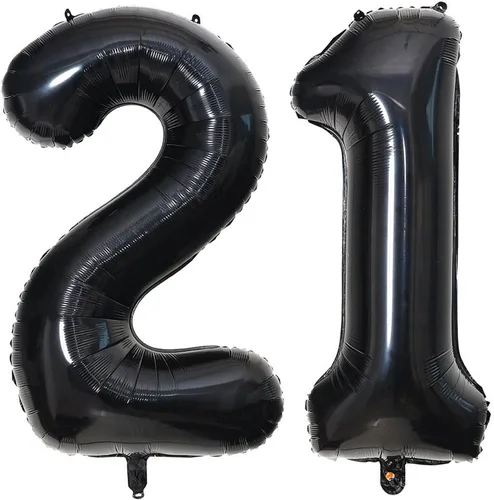 Miniatura 29 de Globos de 40 pulgadas negros con número 0 de helio, globos negros gigantes con número 0 para decoraciones de fiesta de cumpleaños, aniversario, baby