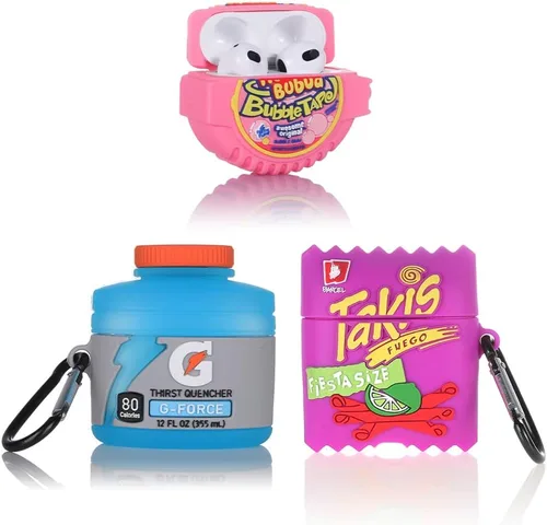 Miniatura 7 de Paquete de 3 fundas para Airpods de 3ª generación (2022), funda protectora de silicona Suublg Airpods 3 con bonito diseño divertido de piel