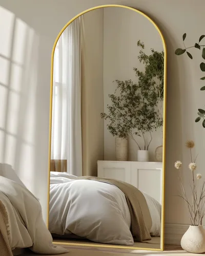 Miniatura 36 de Antok Espejo de Cuerpo Entero, Espejo de Piso de 58"x18" con Soporte, Espejos Montados Colgantes para Dormitorio, Sala de Estar, Vestidor, Comedor
