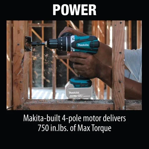 Miniatura 6 de Makita XFD03Z 18V LXT taladro inalámbrico con batería de iones de litio 1/2