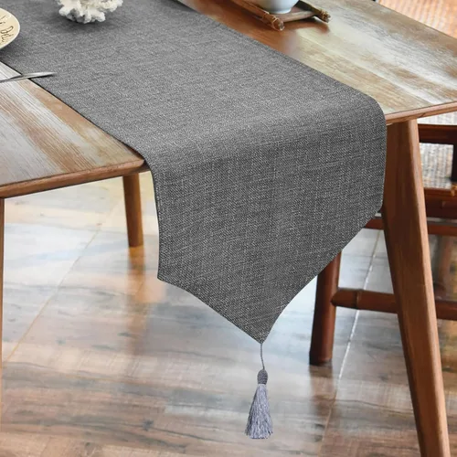 Miniatura 13 de BALCONY & FALCON Camino de mesa estilo lino, impermeable, lavable, para cocina, café, aparador, bufanda, Acción de Gracias, Navidad, boda, uso