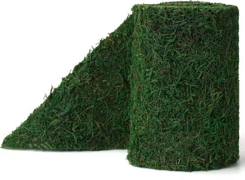 Camino de mesa de musgo seco Byher para decoración de jardín de fiesta, verde oscuro (14 cm x 130 cm (5.5" x 51"))