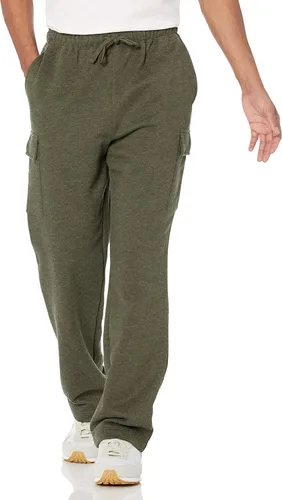 Tienda Essentials Pantalón deportivo de forro polar tipo cargo para hombre