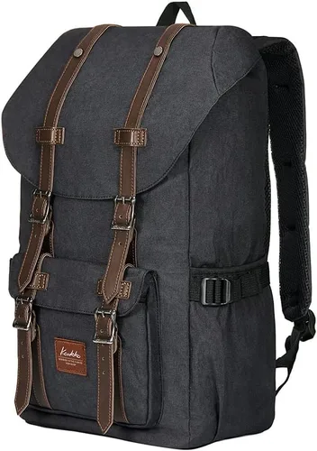 Miniatura 2 de KAUKKO Mochila de viaje para laptop, mochila al aire libre, mochila casual para 15.6 pulgadas (negro Oxford)