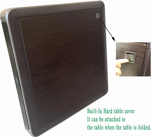 Miniatura 7 de Mesa automática de Mahjong de 1.575 in con 2 juegos de azulejos numerados de 1.575 in estilo filipino/americano/chino