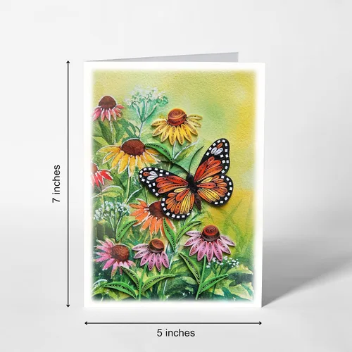 Miniatura 6 de Tarjeta de felicitación estacional, verano invierno, primavera, otoño Tarjeta de cumpleaños para mamá, madre, linda tarjeta de filigrana acolchada