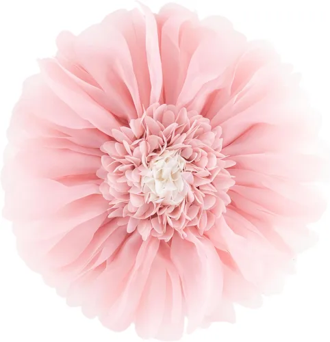 Miniatura 11 de Almohada decorativa de flores 3D hecha a mano con margaritas rosas, bonito cojín redondo de terciopelo para cama, sofá, silla de automóvil, Rosa