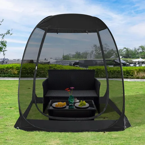 Miniatura 15 de Alvantor Tienda de campaña desplegable para casa, cenador instantáneo al aire libre con mosquitera y protección solar UPF 50+, refugio portátil
