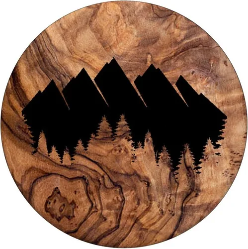 Miniatura 3 de Mountain Range Forest Burned Woodgrain Wood-Burn - PopSockets Grip and Stand for Phones and Tablets