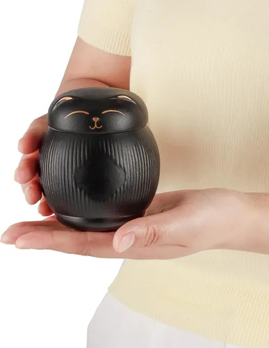 Miniatura 7 de Urna de cerámica para gatos para cenizas, caja conmemorativa para mascotas con tapa segura, urnas funerarias, recuerdo de cremación para gatos