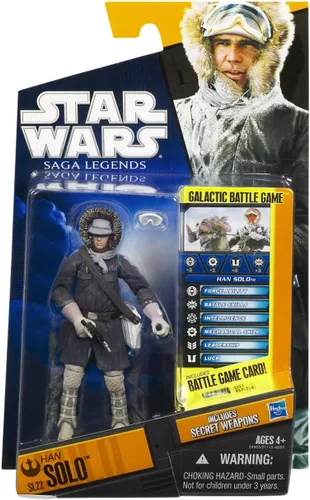 Star Wars, Saga Legends - Figura de acción de la serie 2010, Han Solo [Hoth Gear] #SL22, 3.75 pulgadas