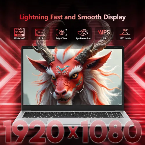 Miniatura 4 de Computadora portátil AMD Ryzen 5 7430U para juegos, computadora portátil de 15.6 pulgadas con 32 GB de RAM 1 TB SSD, AMD Radeon Lap top, portátiles