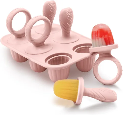 Miniatura 9 de Moldes de paletas de silicona para bebés con palitos, moldes mini para paletas de bebés moldes para paletas de leche materna para alivio del dolor