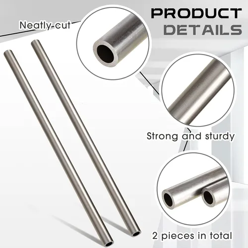 Miniatura 3 de Gisafai 1 pieza de tubo de acero laminado en frío de 3/4'' DE, 0.51'' DI, 0.12'' de pared, 24'' de longitud, tubo redondo sin costuras de metal