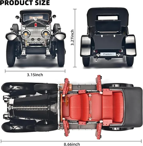 Miniatura 2 de RZAPE Kits de Modelos de Coches para Adultos y Niños 1/24, Coches de Juguete Fundidos a Presión de la Generación Phantom, Coches Vintage