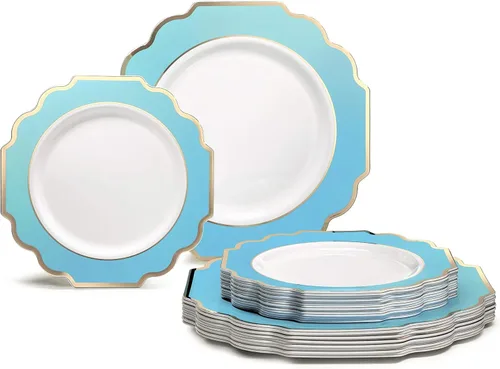 Miniatura 34 de OCCASIONS juego para 25 comensales (200 piezas), 80 comensales (640 piezas), 120 comensales (960 piezas), blanco imperial, 10.5 pulgadas, 7.5 A.