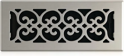 Miniatura 44 de Placa embellecedora cromada Decor Grates con ornamento Acabado cepillo níquel (Brushed Nickel Finish)