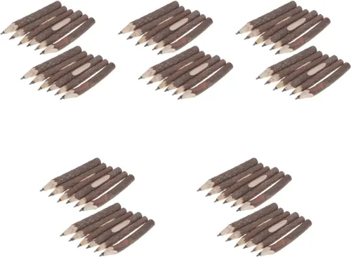 NUOBESTY Lápices rústicos de árbol a granel, 75 lápices de madera natural con plomo para niños, escritura creativa, suministros de oficina y escuela