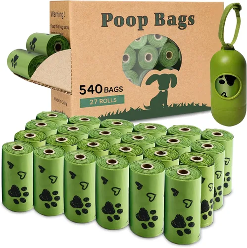 Miniatura 7 de Yingdelai Bolsas para excrementos de perro, 280 unidades: bolsa de basura extra gruesa a prueba de fugas con dispensador para perros (aromatizadas)