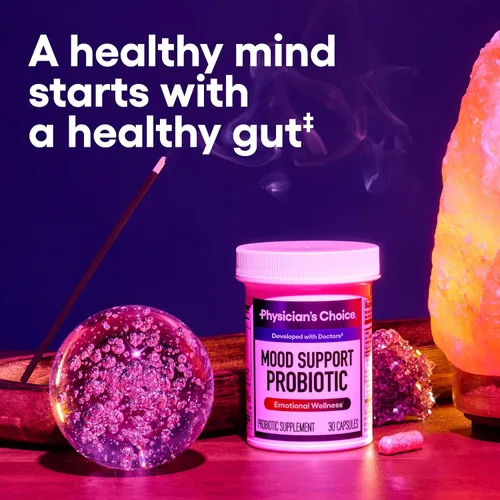 Miniatura 8 de Physician's CHOICE Probiótico de apoyo al estado de ánimo: apoya un estado de ánimo equilibrado, respuesta saludable al estrés y salud digestiva