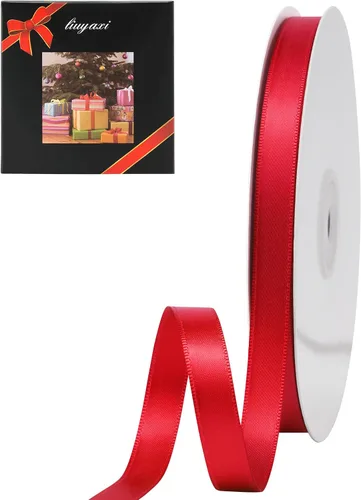 Miniatura 20 de LIUYAXI Cinta negra de doble cara, 1-1/2 pulgadas x 50 yardas, uso para envoltura de regalos, ramos de flores, fabricación de lazos, decoración