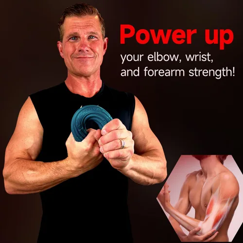 Miniatura 4 de FitBeast Barra de terapia flexible, barra de terapia de codo de tenista, ideal para aliviar el dolor de tendinitis y mejorar la fuerza de agarre