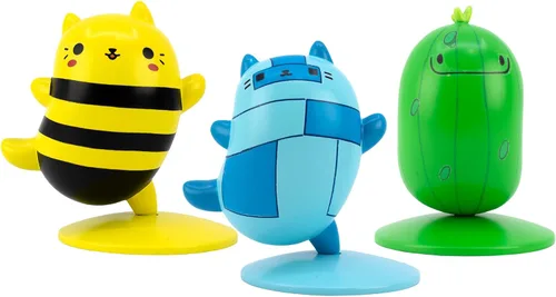 Miniatura 8 de Cats vs Pickles Paquete de 3 mini figuras Mini figuras para niños Figuras de animales pequeños Juguetes de plástico para niños y adultos