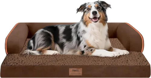 Miniatura 60 de Cama ortopédica impermeable para perros pequeños, cama para perros de tamaño mediano, cómoda cama para mascotas y gatos con lados, funda extraíble