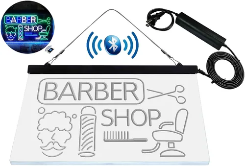 Miniatura 8 de ADVPRO Barbería barra de corte de pelo salón tricolor LED neón signo verde y rojo y amarillo 13 x 8.7 pulgadas st9s32-i2044-gry