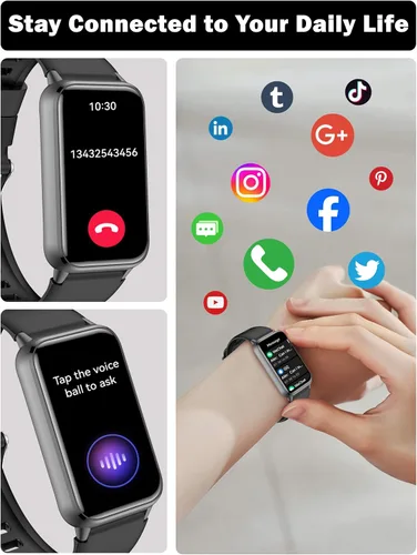 Miniatura 4 de KPEP Reloj de fitness para hombres y mujeres (HK72-Plata)