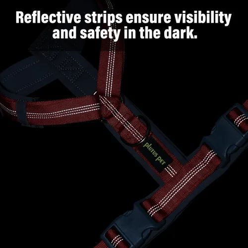 Miniatura 52 de Arnés para perro Plutus Pet sin tirón, arnés ajustable de nylon con acolchado suave, arnés para perro reflectante y resistente para perros pequeños
