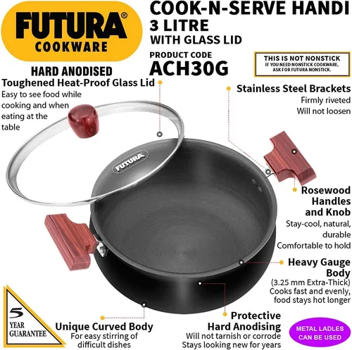 Miniatura 2 de FUTURA ACH30G Handi, 3 litros, negro