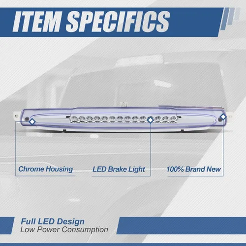 Miniatura 2 de Auto Dynasty Luz Completa LED de Tercer Freno Compatible con Buick Rainier, Chevy Trailblazer EXT, GMC Envoy XL, Isuzu Ascender, Oldsmobile Bravada