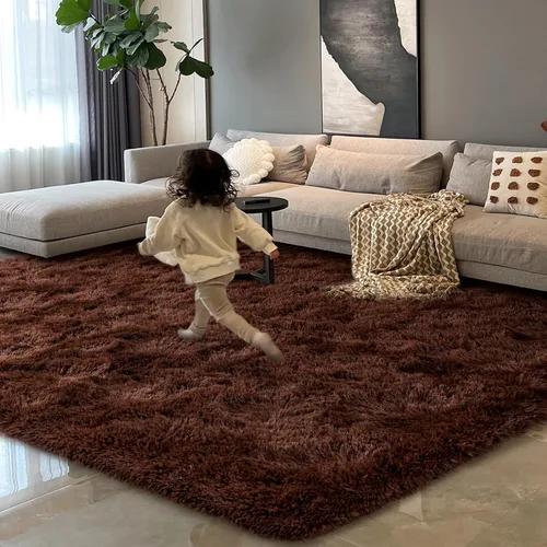 Miniatura 12 de HOMORE Alfombra de pasillo de 2 x 4 pulgadas, alfombra negra para dormitorio, alfombras esponjosas para pasillo, mesita de noche, alfombras largas