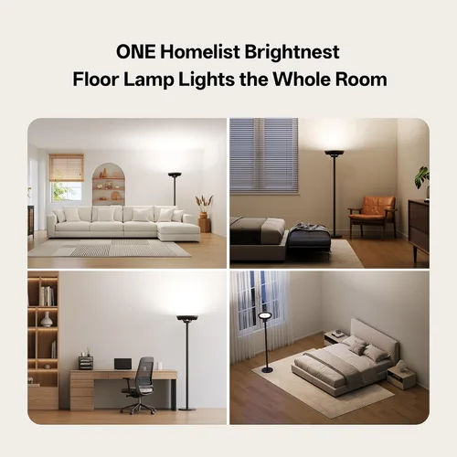 Miniatura 6 de Homelist La lámpara de pie de iluminación indirecta más brillante, 500W 40000LM lámpara de pie súper brillante para habitación oscura, lámpara