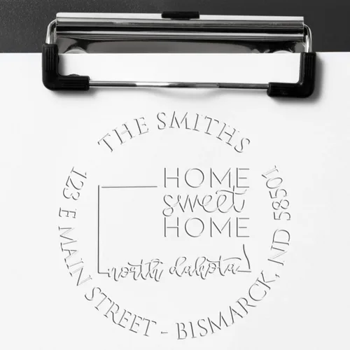 Miniatura 66 de Sello en relieve de dirección personalizado para nuevos propietarios de viviendas, sello redondo de 1-5/8 para dirección de casa, estampado