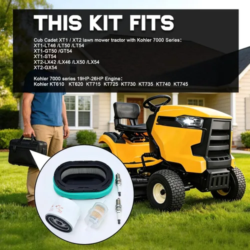 Miniatura 3 de Kit de mantenimiento 7000 32 083 09-S Filtro de aire para Kohler 32 883 09-S1 KT715 KT725 KT730 KT735 KT740 KT745 Motor de cortacésped de 19HP-26HP