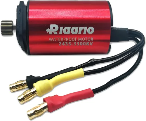 RIAARIO Motor eléctrico universal impermeable sin escobillas, accesorio del motor para piezas de repuesto de juguetes de coche RC (1 unidad)