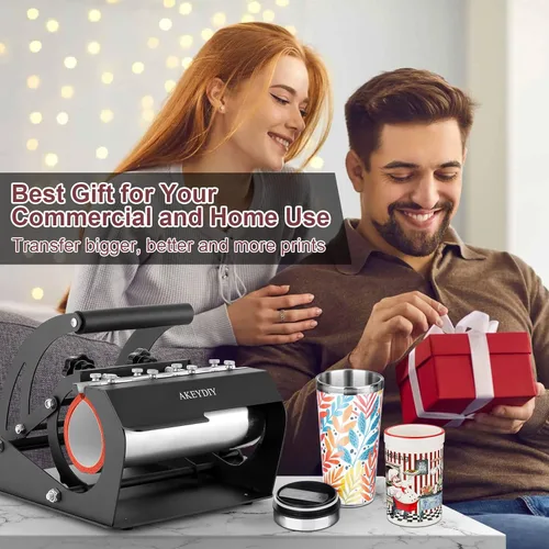 Miniatura 8 de WHUBEFY Prensa de calor para vasos, máquina de calor para sublimación, máquina de prensa de vasos de 20 y 30 onzas, vasos rectos delgados