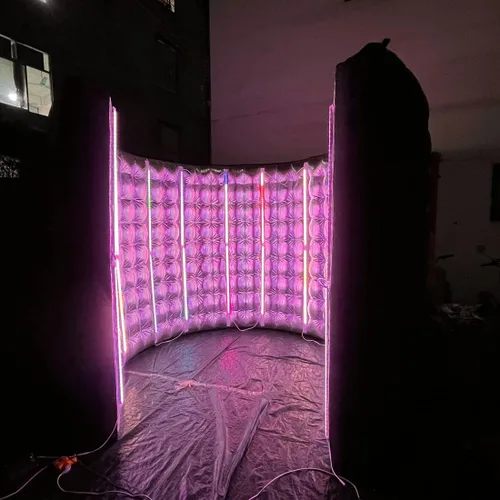 Miniatura 3 de Cabina de fotos inflable 360 con 24 piezas de tubo de luz LED y ventilador de aire para cabina de fotos telón de fondo para fiesta, boda, cumpleaños