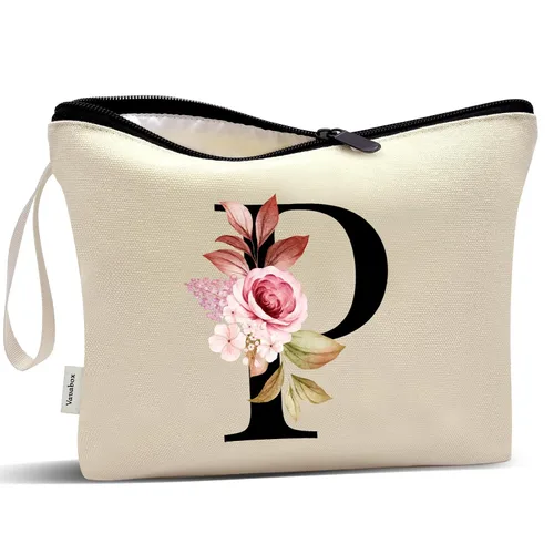 Miniatura 174 de Vavabox A-Z Bolsa de Maquillaje Personalizada, Regalos de Cumpleaños para Mujeres y Mamá, Regalos para la Mejor Amiga, Bolsa de Cosméticos