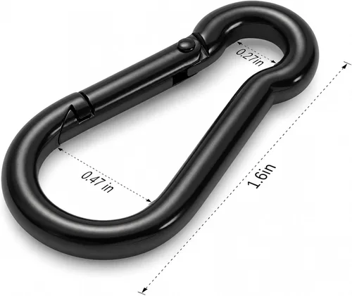 Miniatura 2 de sprookber Mosquetón de acero inoxidable con resorte - 304 clips resistentes de acero inoxidable, juego de 4