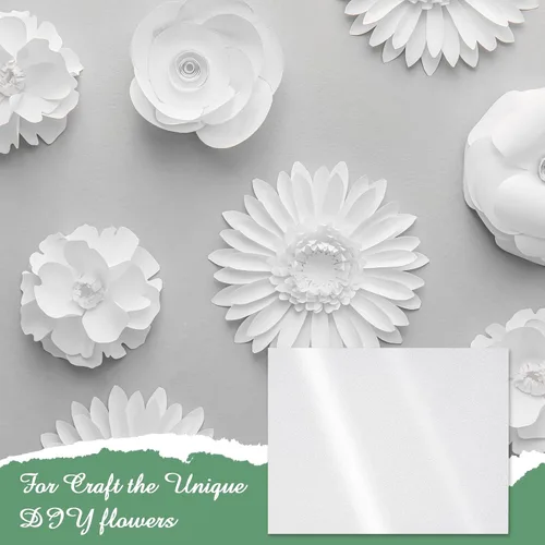 Miniatura 6 de Jutom 500 hojas de cartulina brillante de 8.5 x 11 pulgadas, papel metálico blanco perlado de 80 libras, 8.11 oz/m², papel de impresora de doble