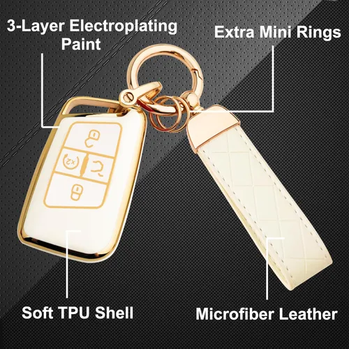 Miniatura 5 de OLLEN Funda para llavero con llavero, compatible con Volkswagen VW Jetta Tiguan Passat Golf GTI Atlas Alltrack Arteon Taos, para control remoto