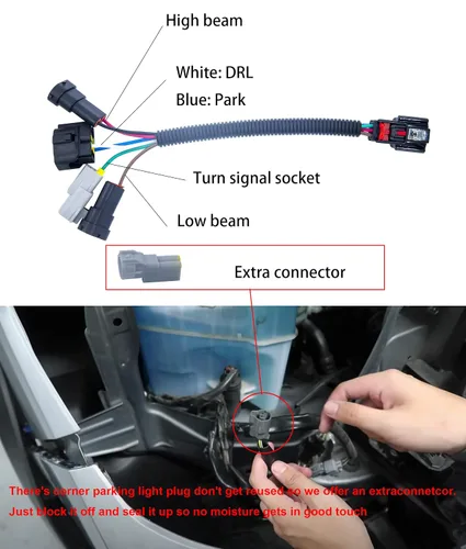 Miniatura 5 de Mejora de arnés de conversión de faros LED, actualización de arnés de cables de faros compatible con Toyota Tacoma 2016-2023 para usar faros LED