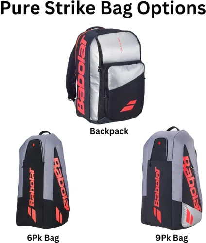 Miniatura 3 de Babolat Pure Strike Junior - Raqueta de tenis de 4ª generación de 26 pulgadas (gris carbón) con tu elección de color de cuerda