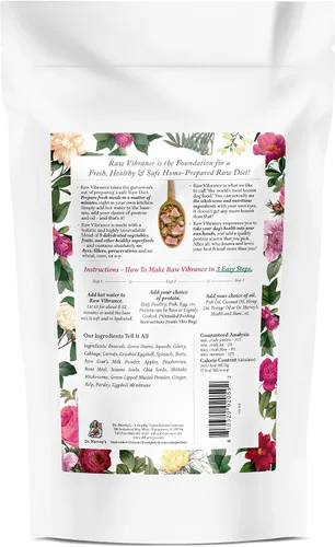 Miniatura 8 de Dr. Harvey's Raw Vibrance Sin Granos Base Deshidratada para Dieta de Comida Cruda para Perros (Tamaño de Prueba 5.5 Oz)